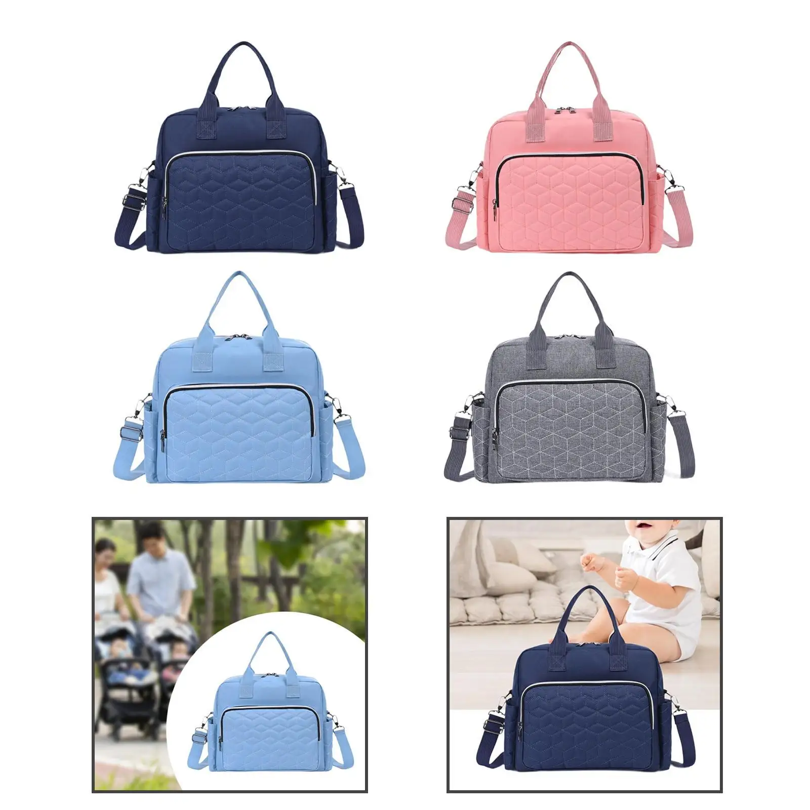 Diaper Bag Tote Baby Shower Multifunctional Unisex Large Capacity Handbag for Shopping Dad Picnic Outdoor Activities Snacks