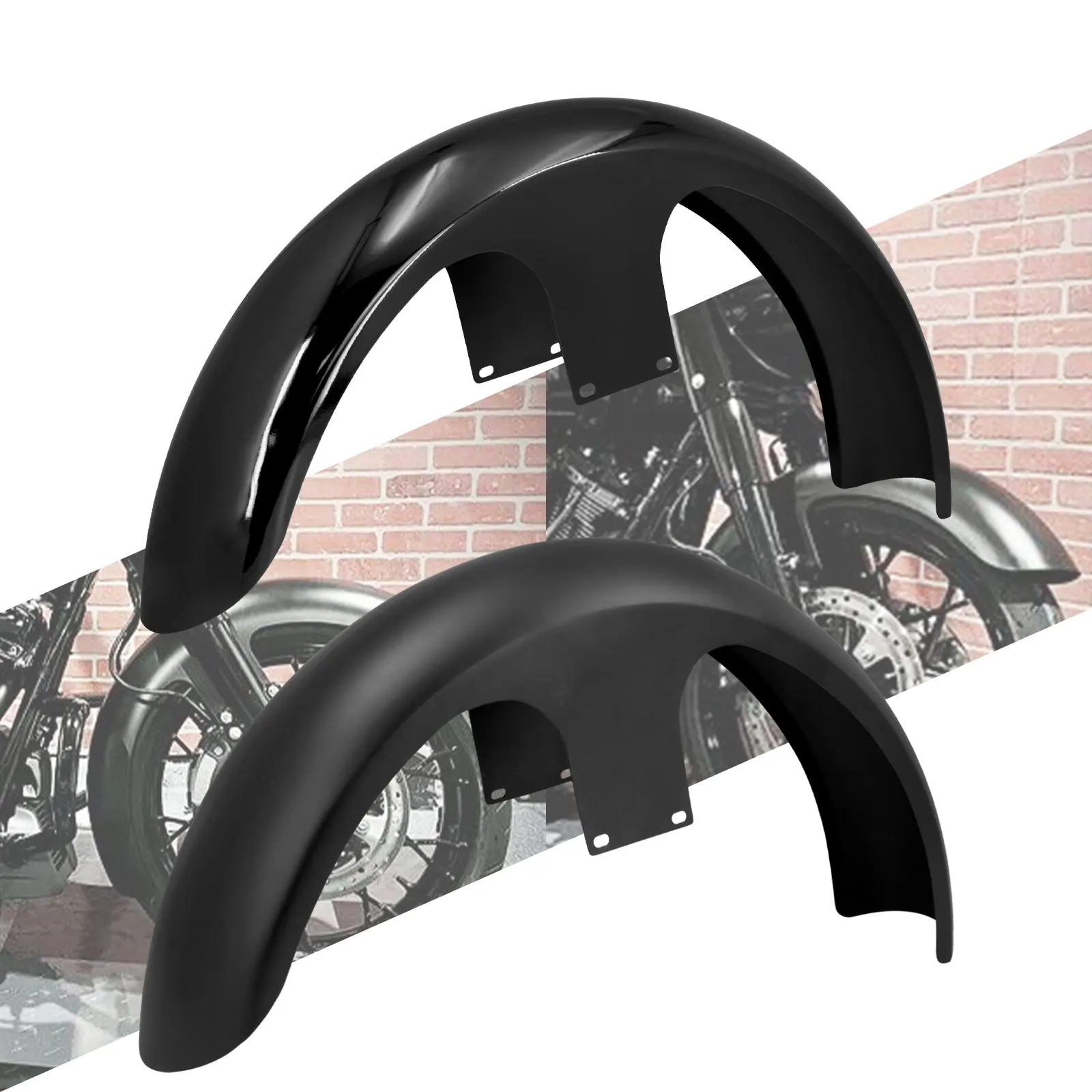 

23" Wheel Wrap Front Fender Gloss/Matte Black For Harley Touring Street Electra Road Glide CVO FLHT Baggers