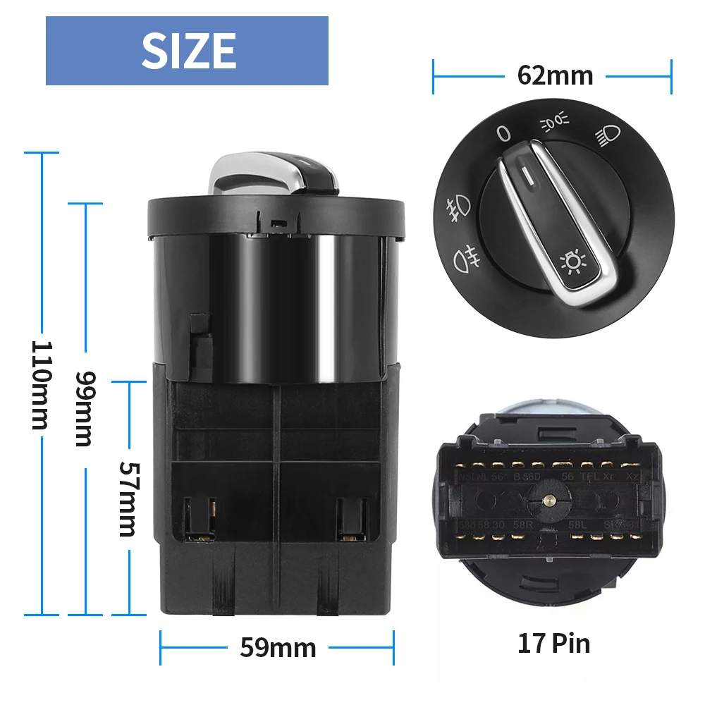 سيارة العلوي التبديل الضباب التحكم في الضوء اكسسوارات السيارات لشركة فولكس فاجن باسات B5 B5.5 جولف جيتا MK4 بولو 9N 9N3 جديد بيتل ترانسبوتر