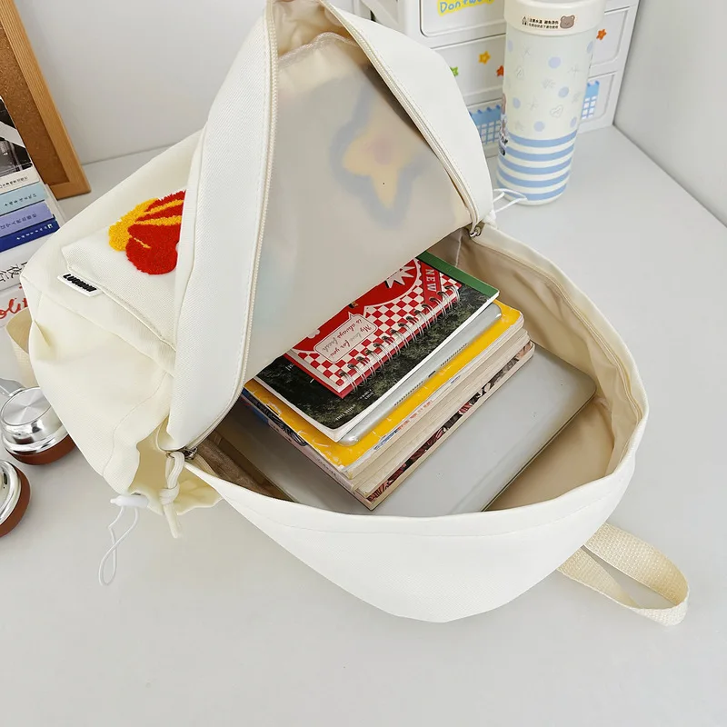 Cute Korean Aesthetic Large Capacity Laptop Backpack 13 14 15 Inch Casual Student School Bag Multifunctional Travel Backpack