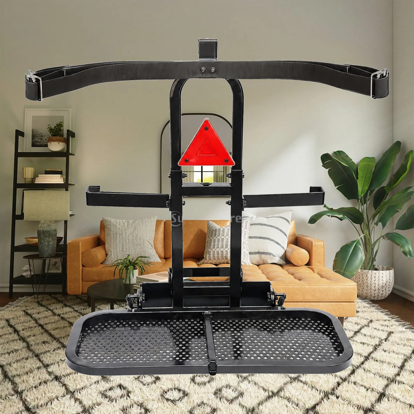 Stainless Steel Golf Cart Bag Support Folding Trolley Rack Holder Universal Carrier for Club Car EZGO with Reflector