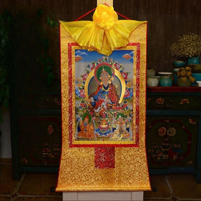 

120 см Тханка, подвесная картина Будды, Шакьямуни, медицина Будды, четырехугольная Авалокитешвара, желтая Джамбала, зеленая Тара