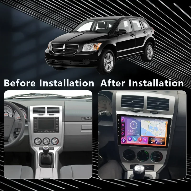 QSZN For Jeep Dodge Caliber 2007 - 2012 Car Radio Multimedia Video Player Navigation GPS 4G Carplay Android 12 Autoradio 2K QLED