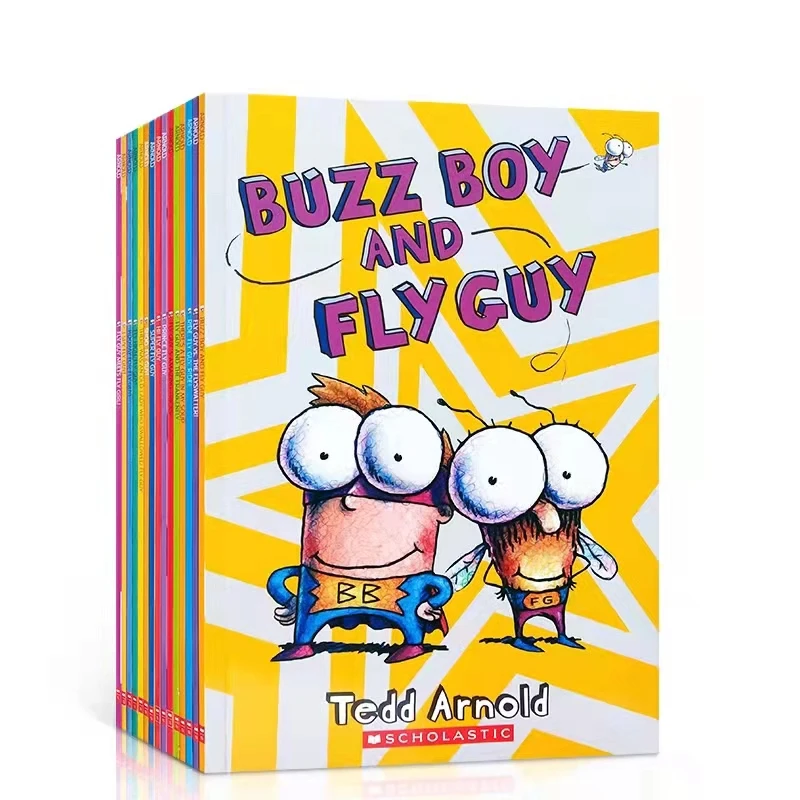 15 Books / Set English Usborne Books for Children Kids Picture Books Baby Famous Story The Fly Guy Series Fun Reading Story Book