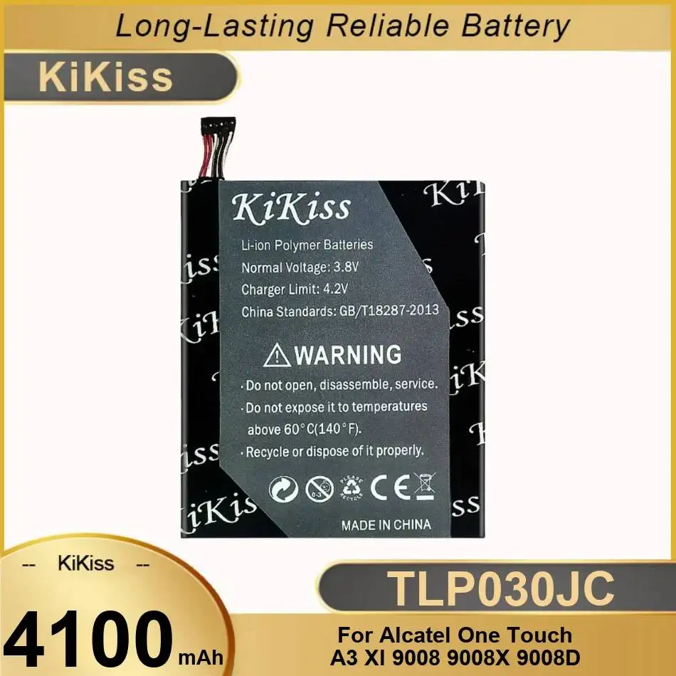 

Аккумулятор для мобильного телефона 4100 мАч TLP030JC, высокоэффективный, для Alcatel One Touch A3 XL 9008 9008X 9008D