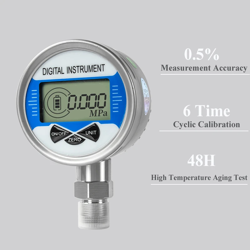 

Digital Hydraulic Pressure Gauge 400BAR 600Bar Pressure Measuring Instrument Tester Meter G1-4 M20-1.5 NPT1-4 Digital manometer