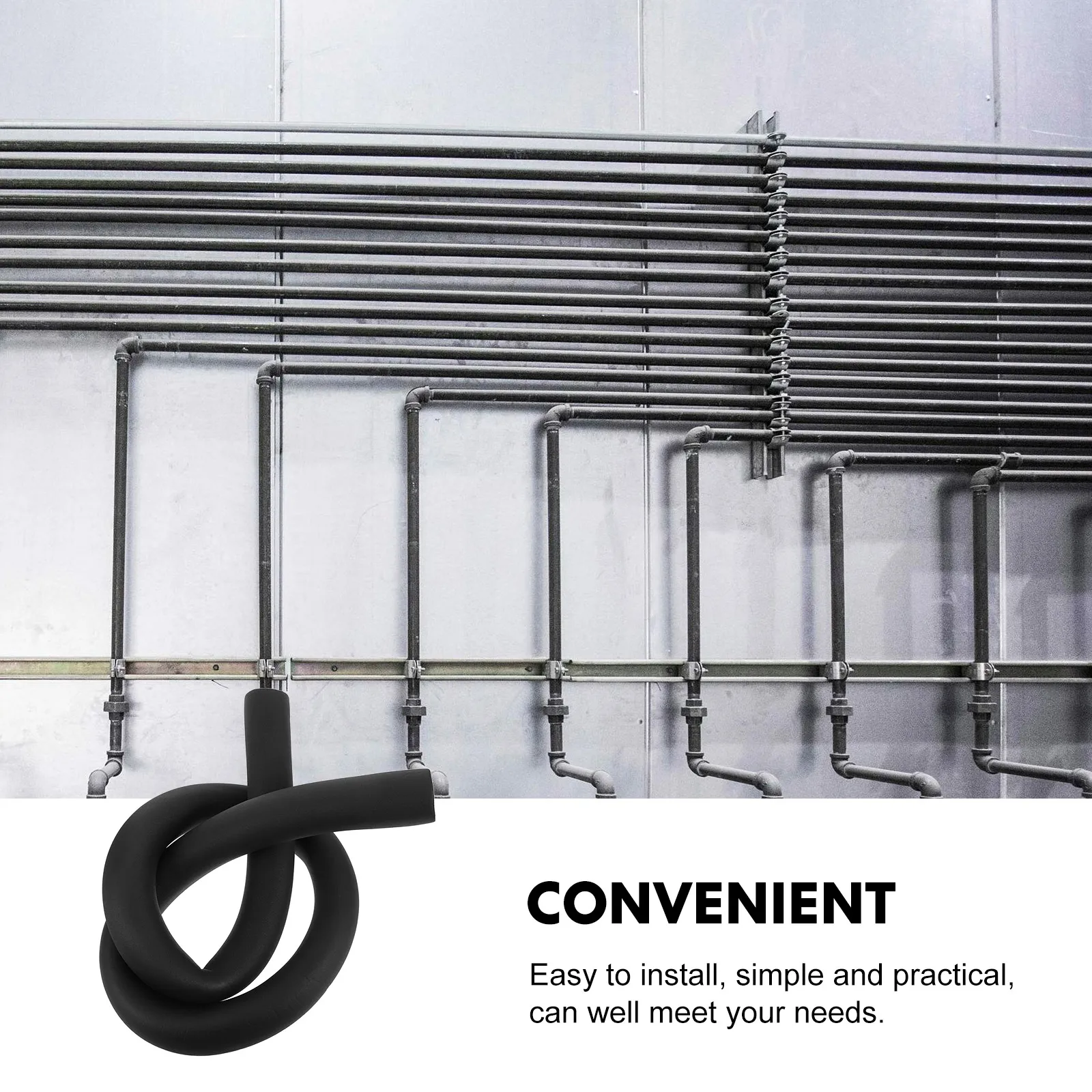 Foam Tubing Pipe Insulation Sleeves Flexible Fire Resistant Soundproof Cover for Hvac Copper Plumbing Outdoor Use
