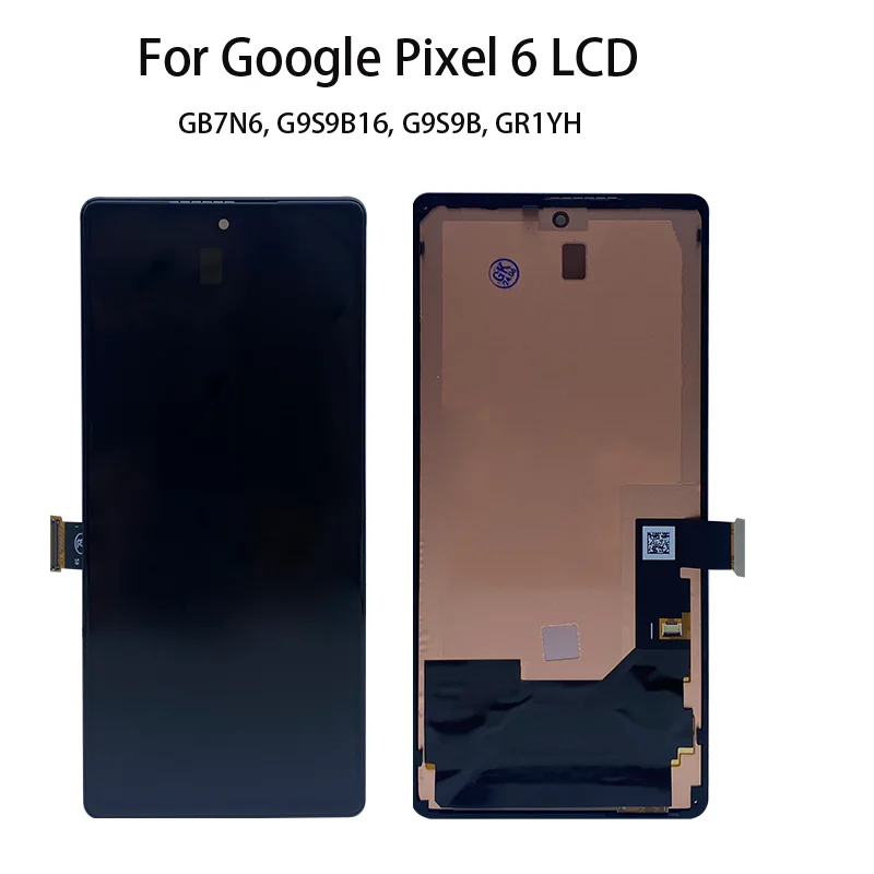 6.45 New OLED For Google Pixel 6 LCD Display Touch Screen Digitizer Assembly Replacement For Pixel6 GB7N6 LCD with Frame