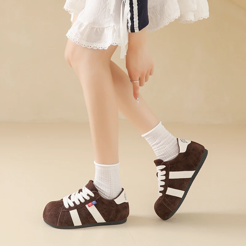 

Breathable Suede Platform Sneakers for Women Lightweight Comfortable Walking Shoes Non Slip Sole Fashion Athletic Footwear