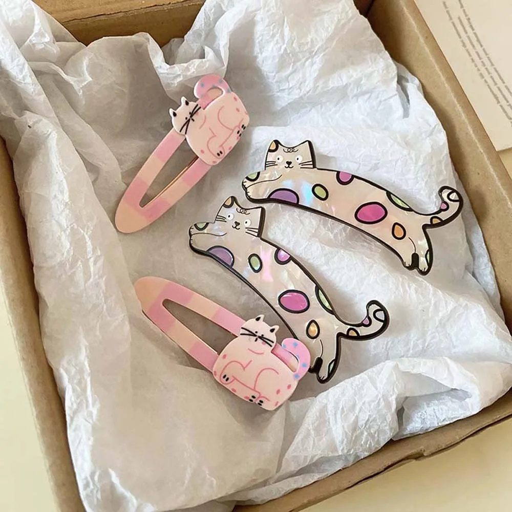 Korean Style Animal Cat Hair Clip Cartoon Animal Cat Festival Headdress Children Cat Hair Clip Barrettes Grab Clip