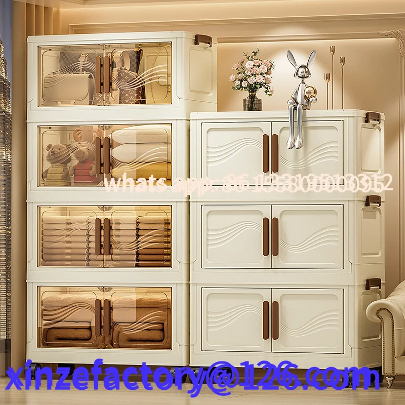 

Customizable Foldable Storage Box with Clear Door - Spacious, Durable, and Easy-to-Assemble - Ideal for Organizing Clothes