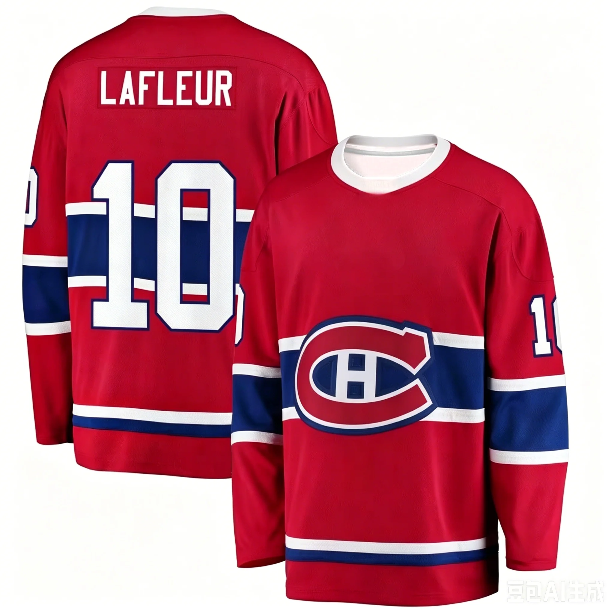 2026 Winter Neues Eishockey-Trikot Herren Rot & Blau Gestreiftes Langarm-Sporttrikot für Freizeit & Sport Kinder – Detail 9