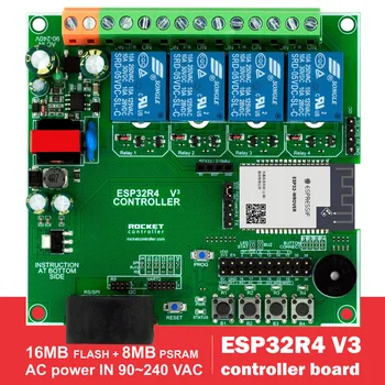 ESP32-4รีเลย์กระดานควบคุม Wi-Fi Bluetooth TASMOTA สมาร์ทโฮมระบบ Home Assistant. ESP32R4.