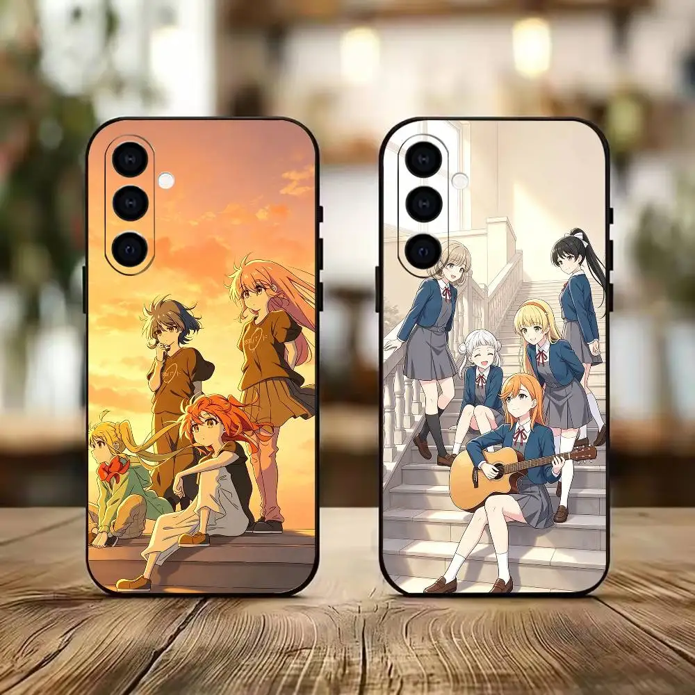 delightful B-Bocchi The Rock Anime Phone Case For Samsung A73 20,21s,22,31,32,52,53,72 Soft Black Shell