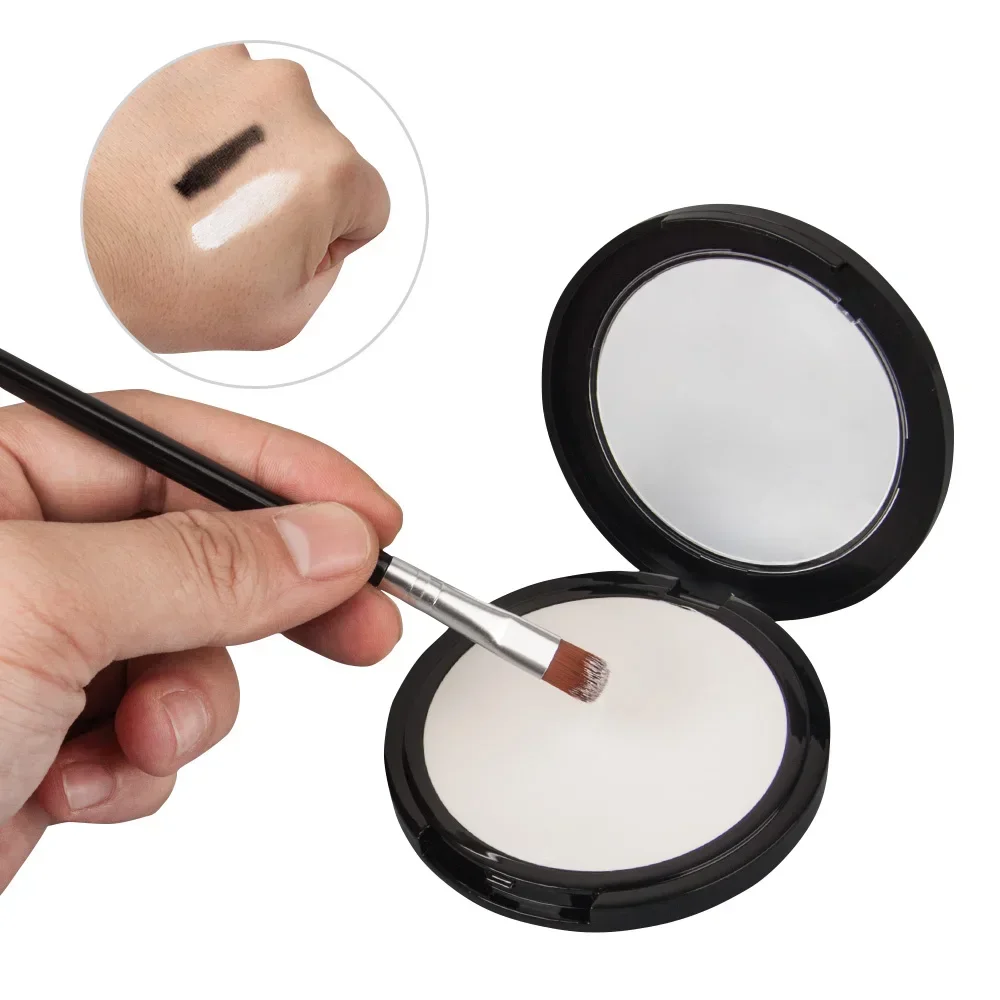 White Mapping Paste Permanent Makeup Microblading Mapping Paste Eyebrow Shaping Brow Tattoo Tinting Tool Kit with Brush