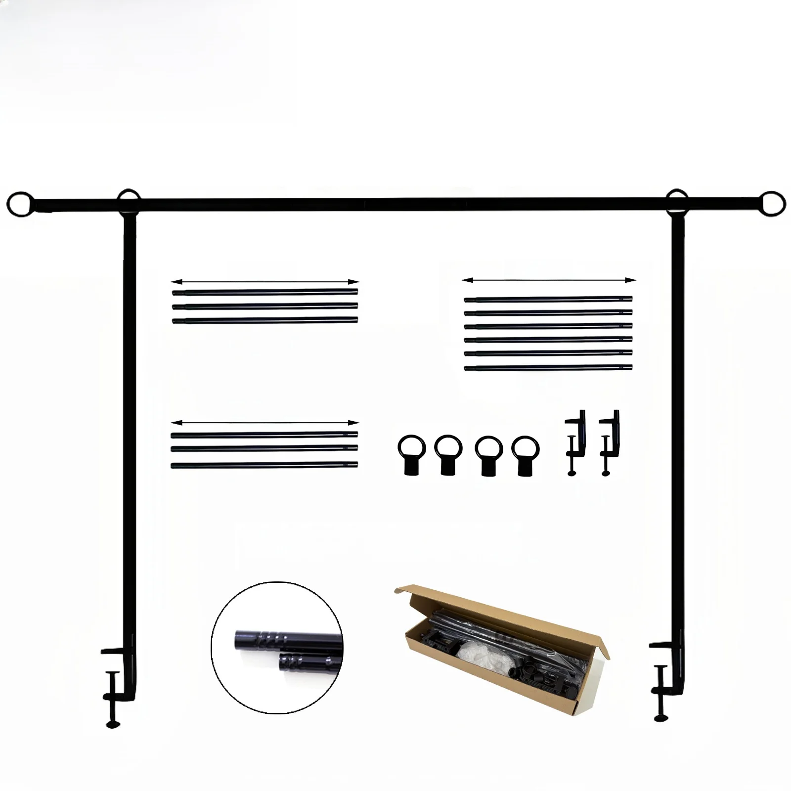 Adjustable Iron Art Table Pole Support with Clip Wedding Arch Balloon Kit Creative Short Sleeve Women's T-shirt Summer Fashion