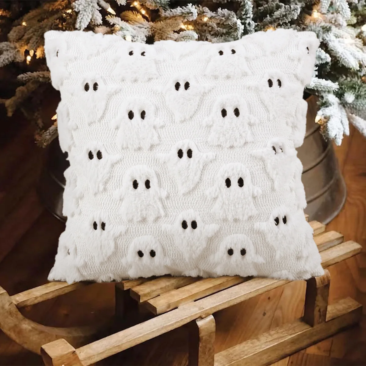 

45x45CM Halloween Pumpkin Ghost Pillowcase for Home Fun Holiday Decor Throw Pillow Cover Ins Plush Luxury Sofa Cushion Decorativ