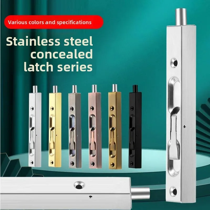 

Stainless Steel Concealed Fire Door Bolt Latch Security Lock Easy Install Strong Durable for Home Office Garage
