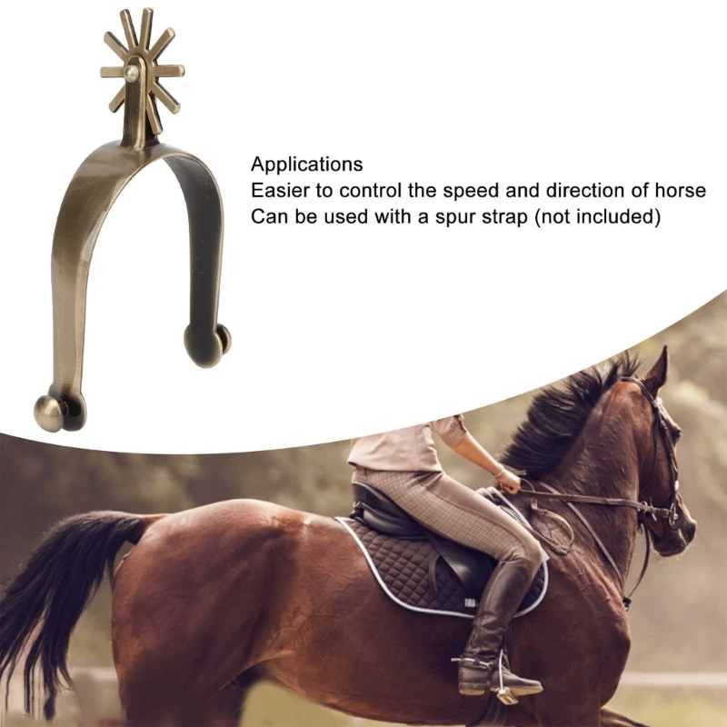 2 Pcs Horse Spurs Anti Rust Horse Riding Spurs Carbon Steel Boots Spurs Retro Cowboy Spurs Equipment For Training Competition