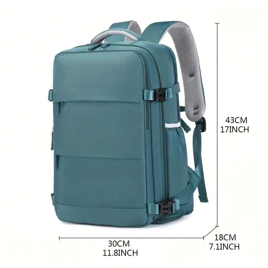 Travel Backpack With Shoe Organizer Compartment, Expandable Duffel Bag, Large Capacity Laptop School Bag