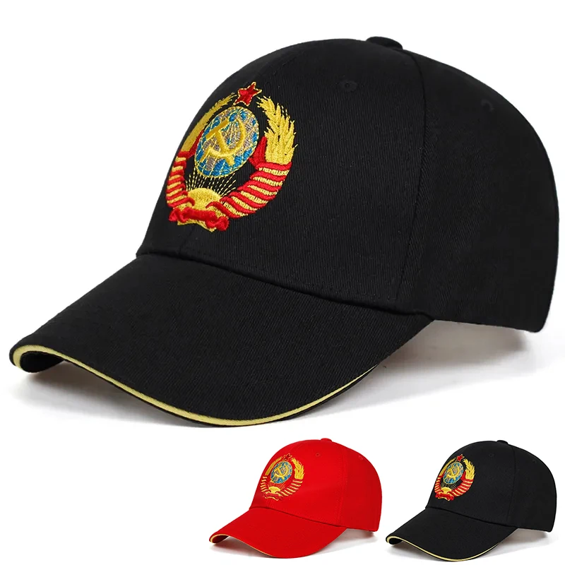 High quality CCCP national emblem Baseball Cap 100%Cotton snapback caps Adjustable Sun Hat Outdoor Visor Hats