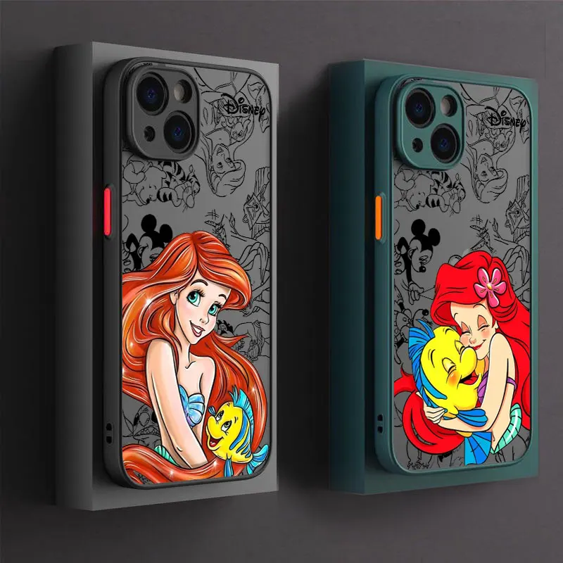 

Disney Winnies Tinker Cartoon Phone Case For iPhone 14 15 16 Pro Cover For Apple 11 13 Pro Max 12 Mini 16 Plus Translucent Funda
