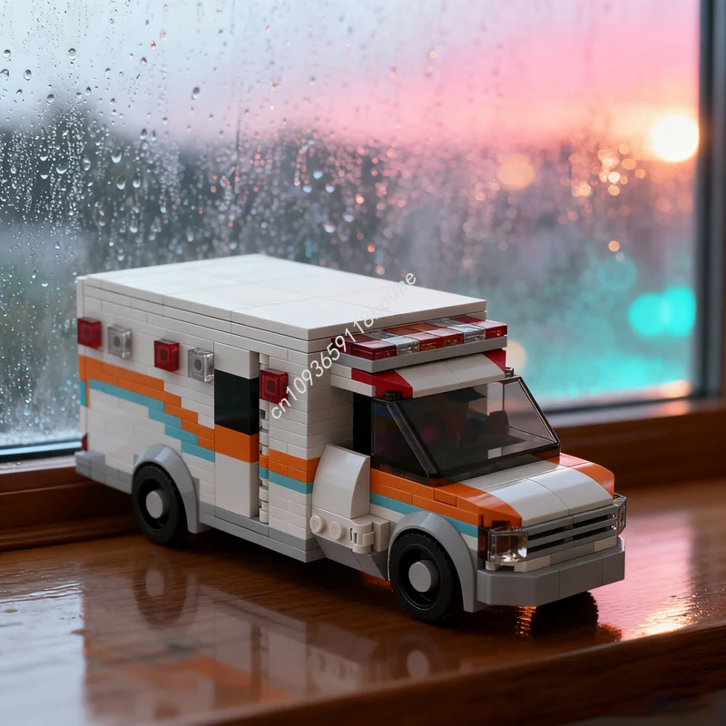 

505 шт. MOC EMS модель скорой помощи, строительные блоки, строительная сборка, сделай сам, творческая идея, рождественские подарки, образовательная игрушка, кирпич для детей