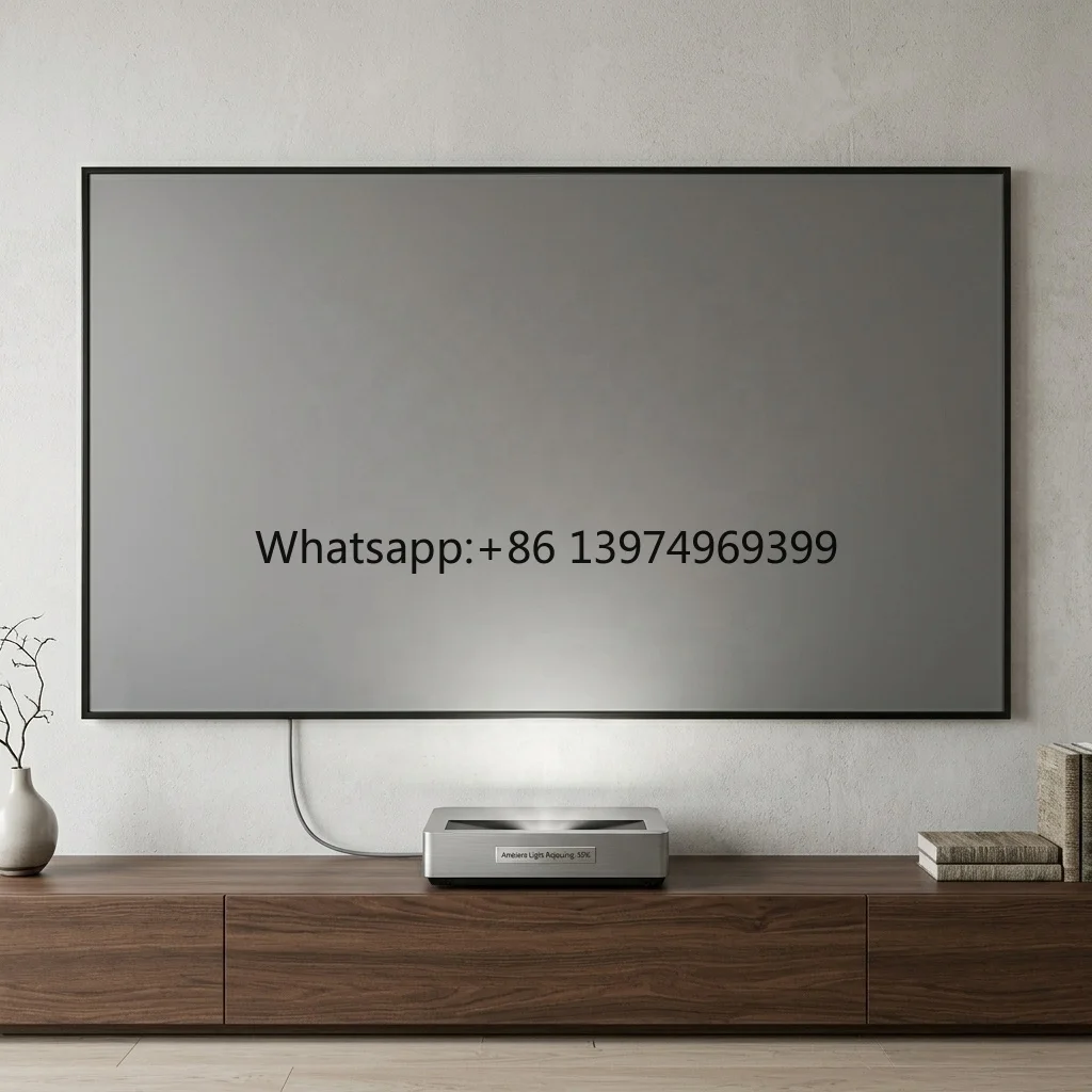 95% Ambient Light Rejecting ALR Fixed Frame Screen for Ultra-Short Throw Projector 4K HDR