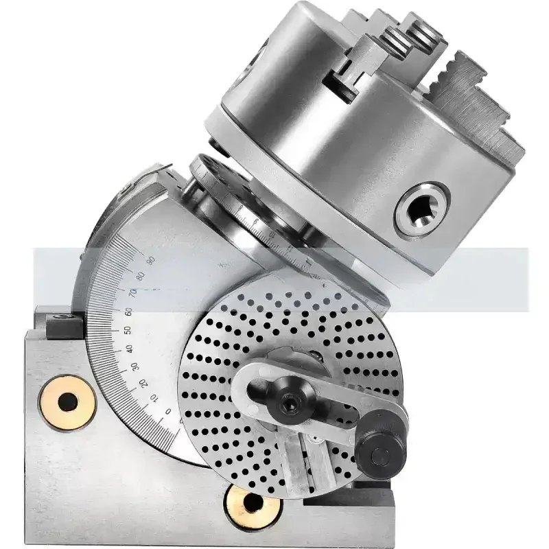 BS-0 Universal Dividing Head Precision Tailstock 100MM 3-Jaw Lathe Chuck Dividing Plates CNC Milling Head Tail Stock