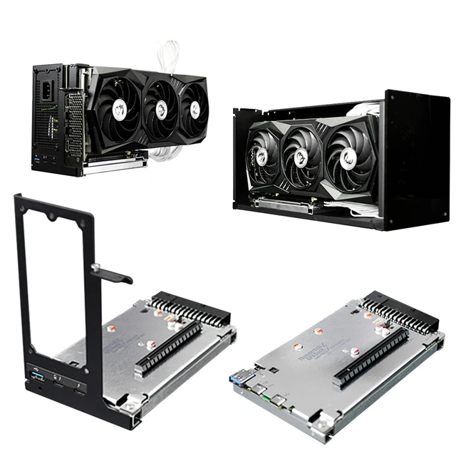 Graphics card dock for laptop store