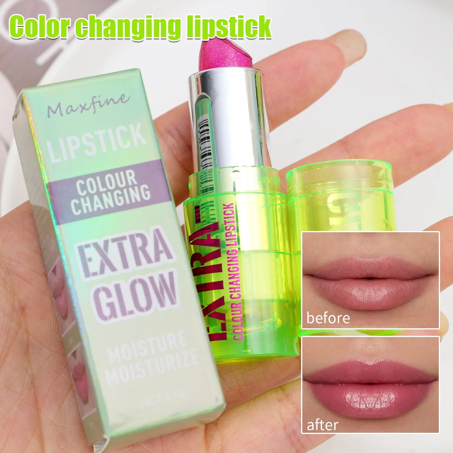 هلام تغيير لون الشفاه بلسم ترطيب درجة الحرارة اللون تغيير دائم أحمر الشفاه مقاوم للماء ترطيب غير يتلاشى صبغات الشفاه #4