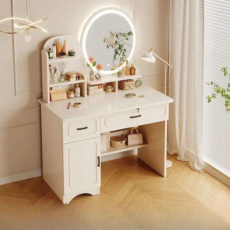 European dressing table bedroom princess style with mirror storage integrated table cream style makeup table and chairs