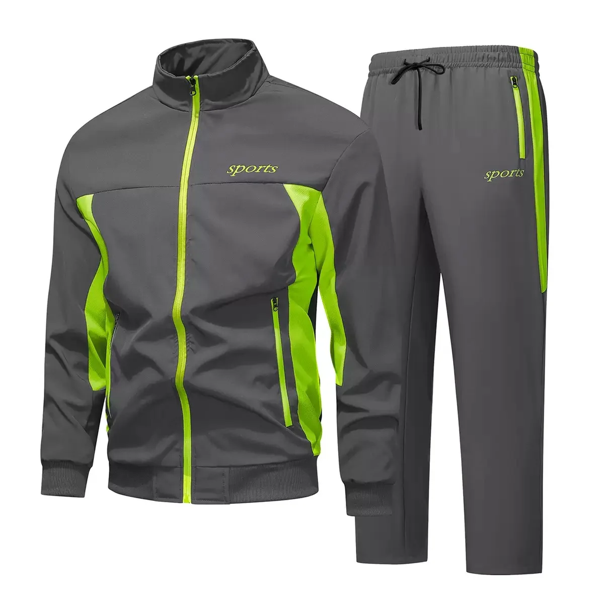 Spring and Autumn New Fashionable Outdoor Sports Baseball Suit Set for Men's Casual Loose Large Size High Quality Two piece Set