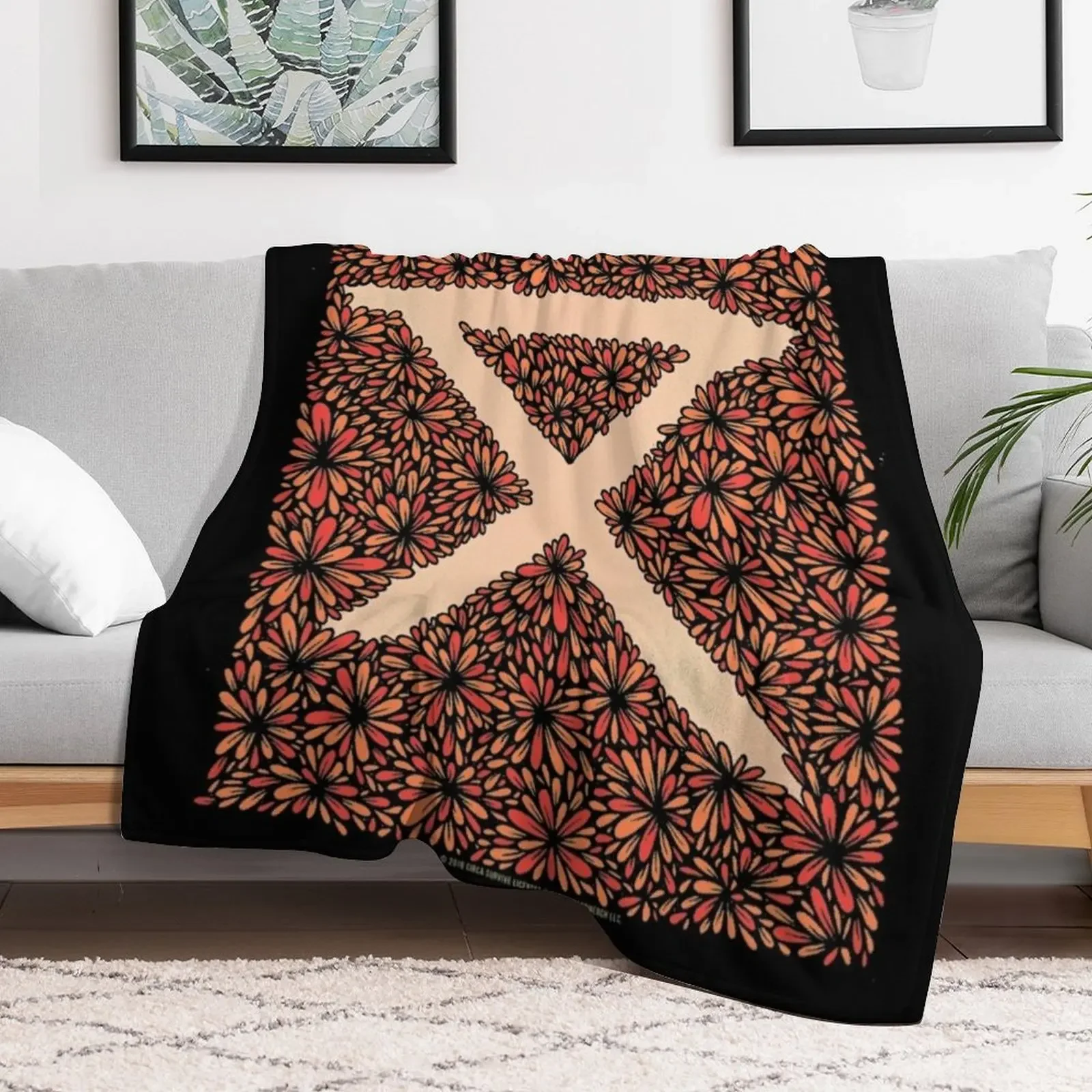 circa survive floral Throw Blanket Fashion Sofas Bed linens Blankets