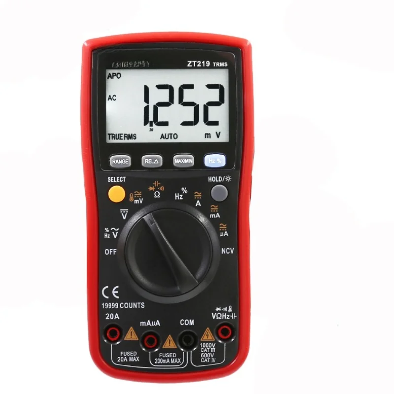 

ZT219 high-precision four-and-a-half anti-burn true RMS digital automatic measuring range anti-burn multimeter
