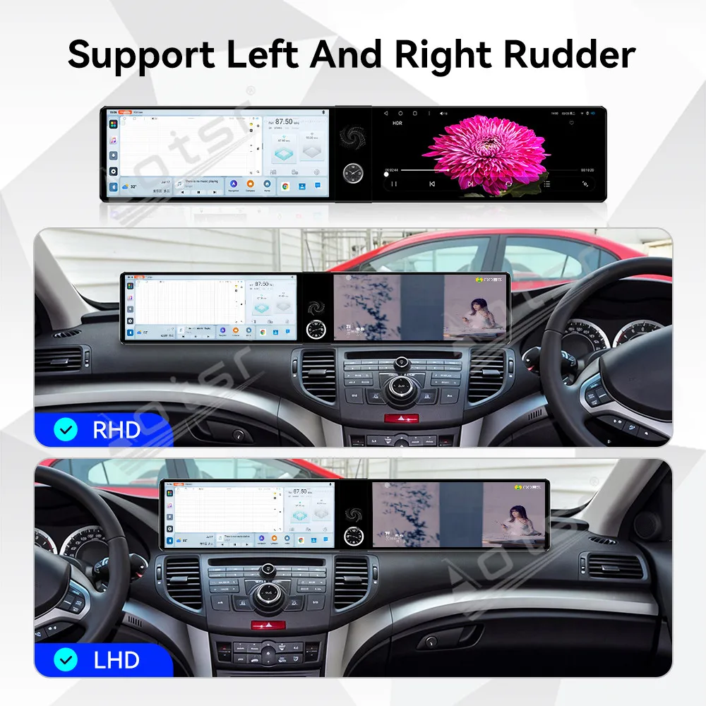 12.3Inch HD Dual Touch Screen Android 15 For Honda Spirior 2009-2013 Android auto 4G SIM LTE Car GPS Multimedia Player Car Media