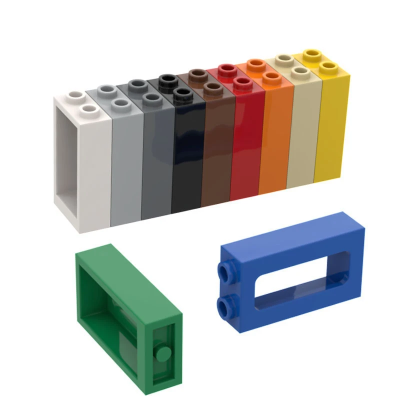 10pcs MOC Brick Parts 4035 Window 1 x 2 x 3 Train Creative Building Blocks Compatible Bricks Replaceable Accessories Kids Toys