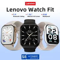 reloj inteligente hombre mujer Lenovo, reloj deportivo para Fitness, frecuencia cardíaca, pantalla completamente táctil, llamada