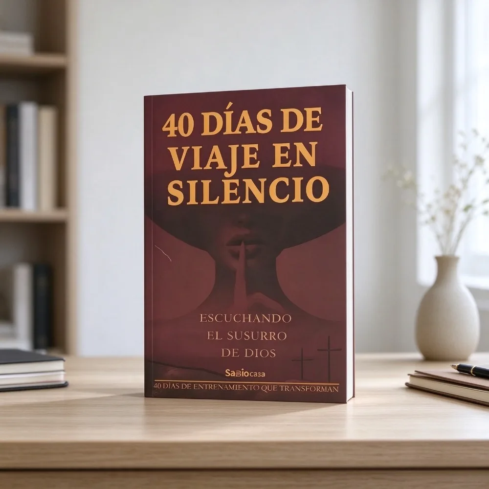40 Días de Viaje en Silencio Spanish Paperback for Spiritual Readers, 40 Days Silent Journey Devotional Book for Prayer & Inner
