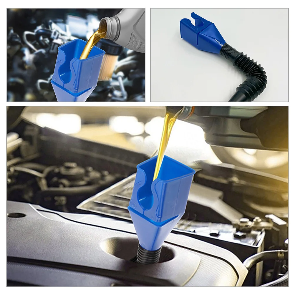 

8Pcs Flexible Fuel Funnel Motorcycle Car Transmission Funnels Easy Transportation Storage Versatile Choice Drivers