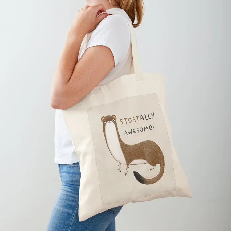 

Stoatally Awesome! Tote Bag reusable grocery bags tote bags aesthetic Women bags reusable shopping bag