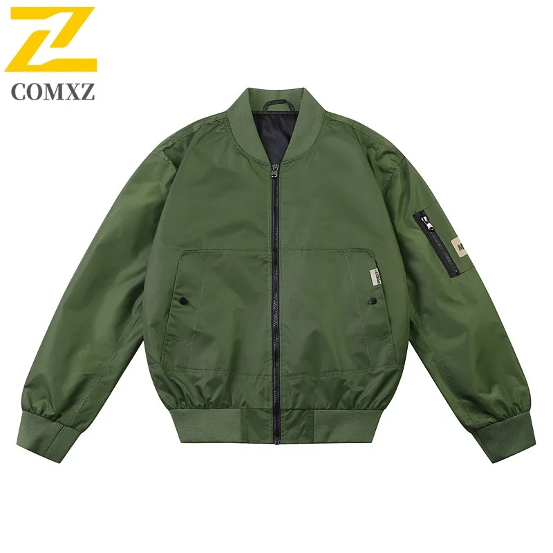 

COMXZ 2025 Новая мужская облегающая летная куртка в корейском стиле, весенняя кожаная мотоциклетная байкерская куртка, красивая верхняя одежда для занятий спортом на открытом воздухе