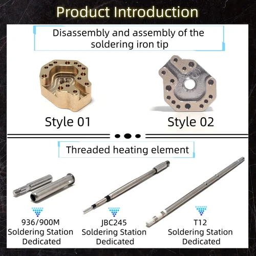 Imagen 2 del producto Herramientas de desmontaje y reparación de joysticks para controles de Xbox, PS4, PS5 y Switch Pro, puntas de soldador T12/JBC245/936, molde de calentamiento para soldar joysticks.