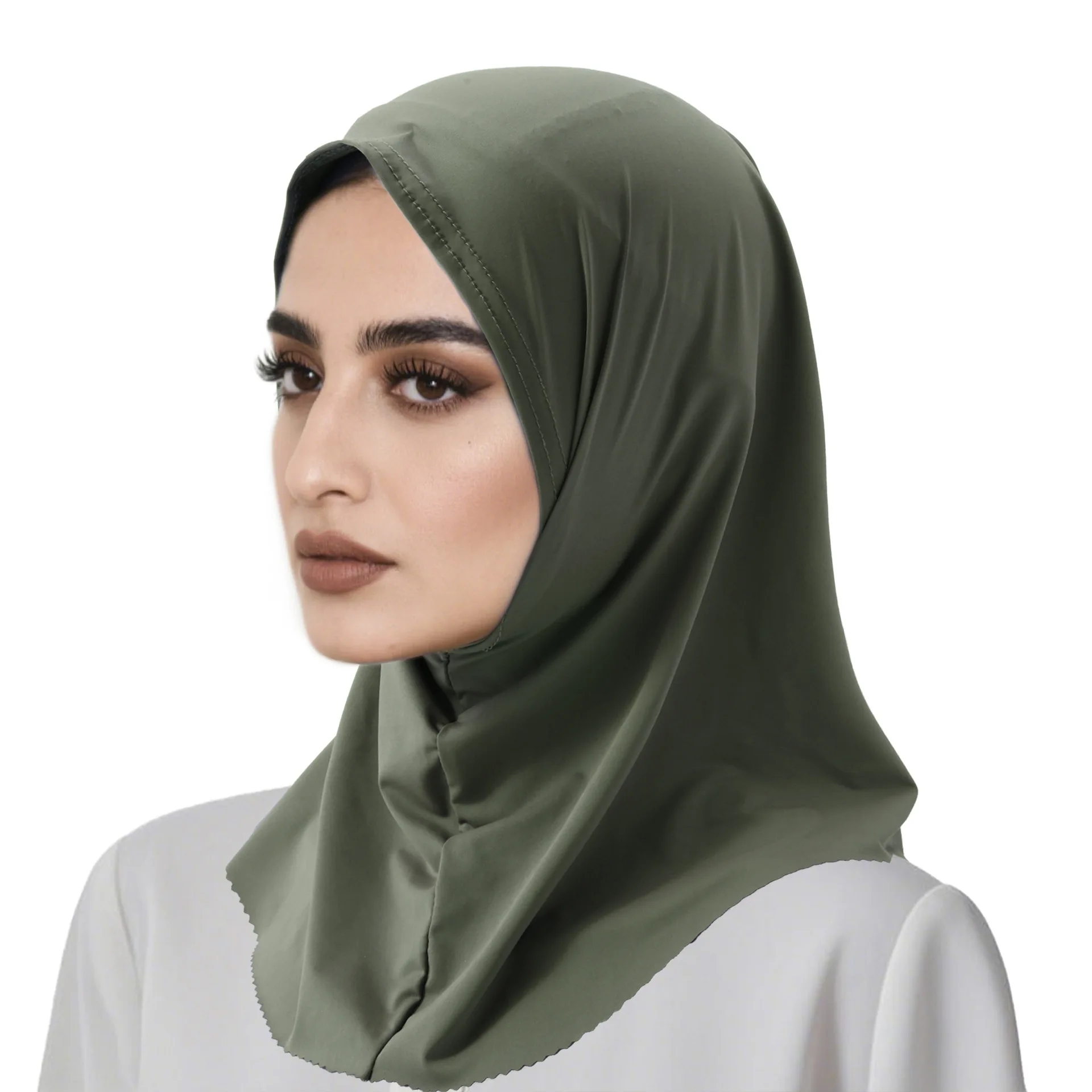 

Solid Color Underscarf Turban Instant Scarf Muslim Hijab Women Head Wrap One Piece Amira Islam Shawls Head Wrap Pull On Scarves