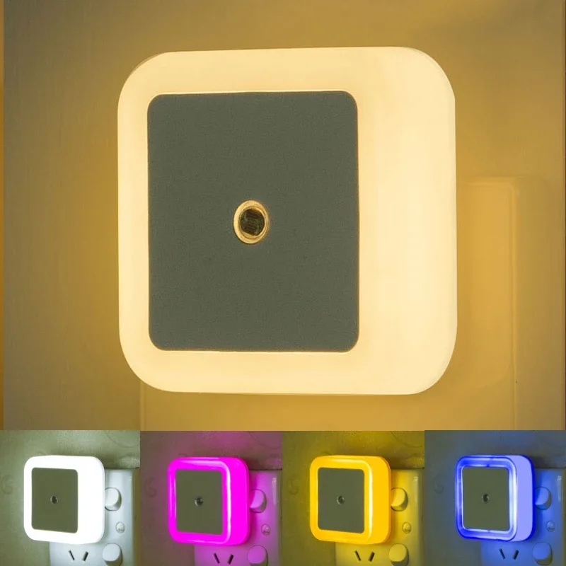 LED Night Light Smart Motion Sensor Lamp US Plug Mini Wall Lights For Bedroom Hallway Corridors Stairs Bedside Lamp