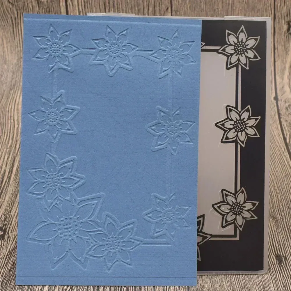 Koronkowe kwiaty plastikowa teczka z wytłoczonym wzorem szablon do scrapbookingu papier do albumu dekoracja kartek urodzinowych Diy Craft — zdjęcie 4
