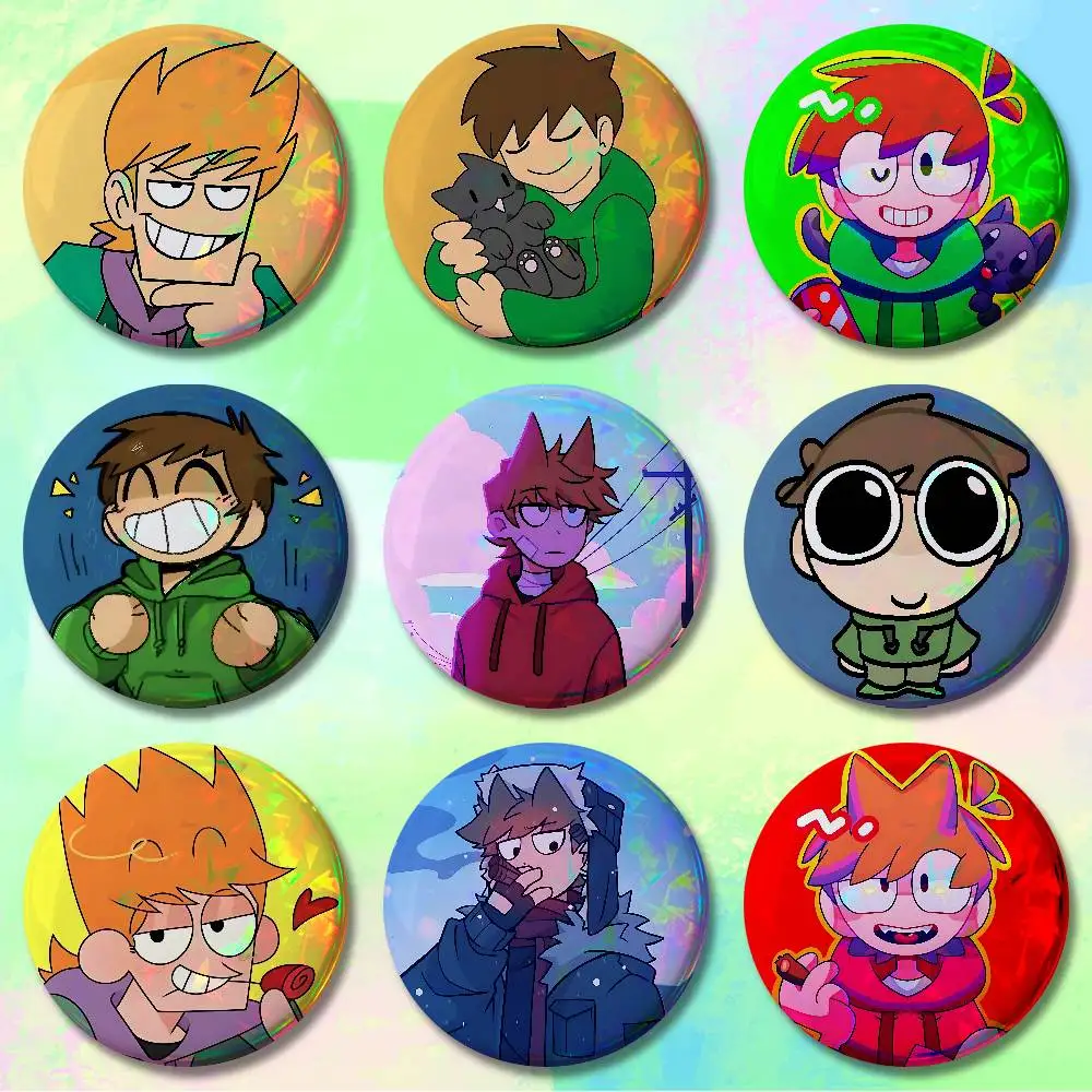

Funny E-Eddsworlds-S 32mm 58mm 75mm 44mm 25mm Anime Badges Brooches DIY Pins Decorations Birthday Gifts