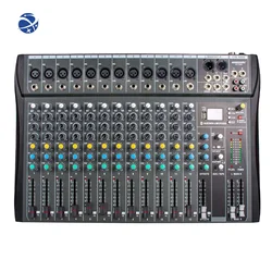 AT120S 12-Channel Wireless Audio Mixer DJ Equipment Console with USB Sound Board for Professional