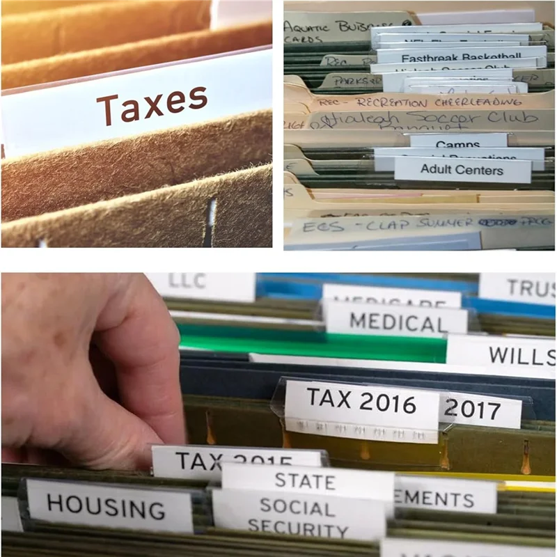 50 Pieces Hanging File Folder Labels With 50 Inserts, 2 Inch For Hanging File Folder Labels Hanging File Labels