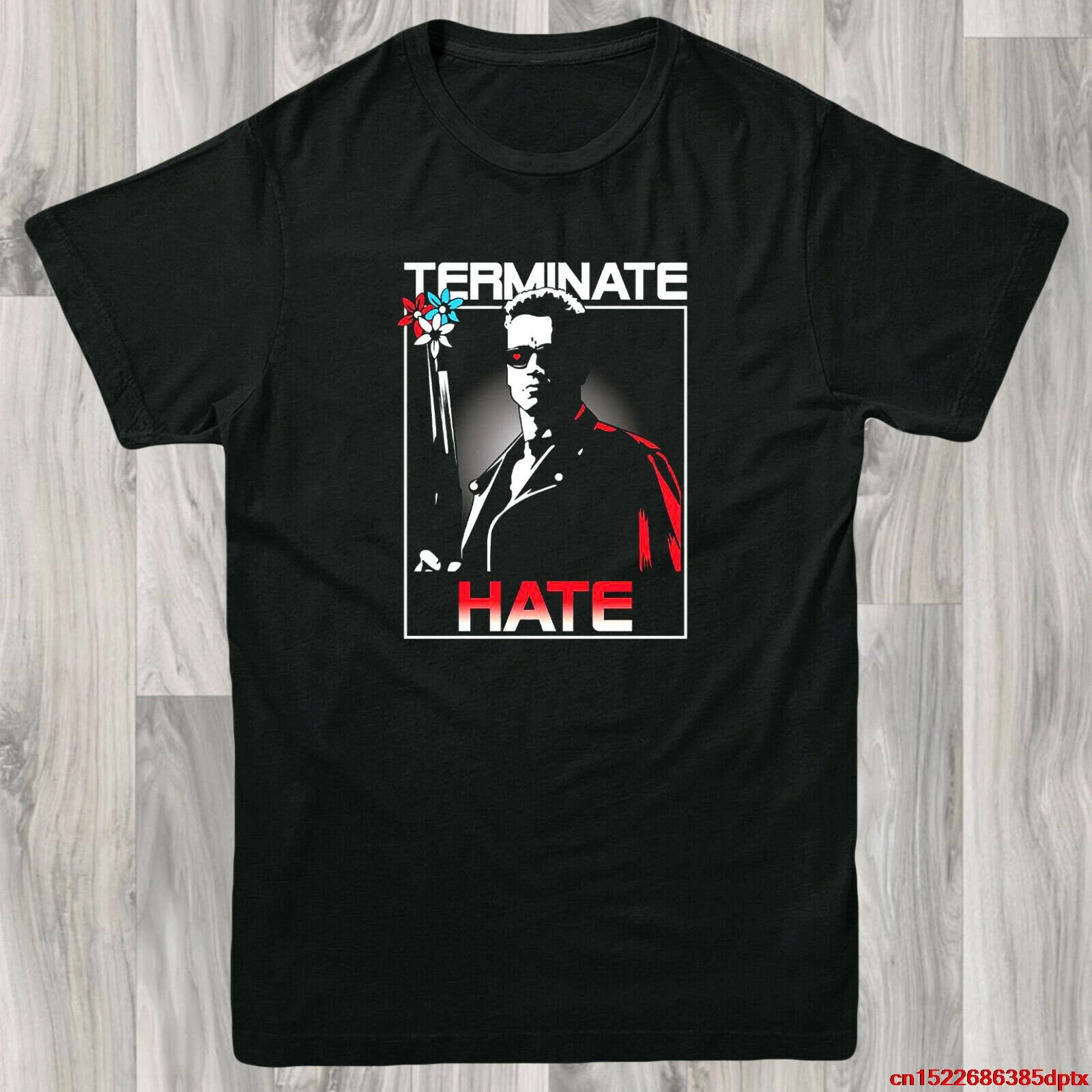 

Arnold Schwarzenegger Terminate Hate Mens T shirt S-XL Retro Terminator Movie